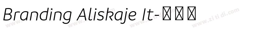 Branding Aliskaje It字体转换